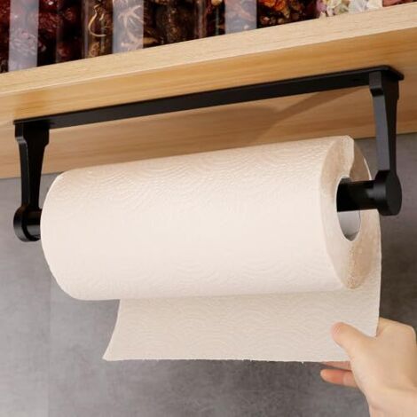 [NIEMALS VERWENDET] Küchenrollenhalter ohne Bohren, Toilettenpapierhalter aus Aluminiumlegierung, selbstklebend, für Küche, Bad, Wohnzimmer