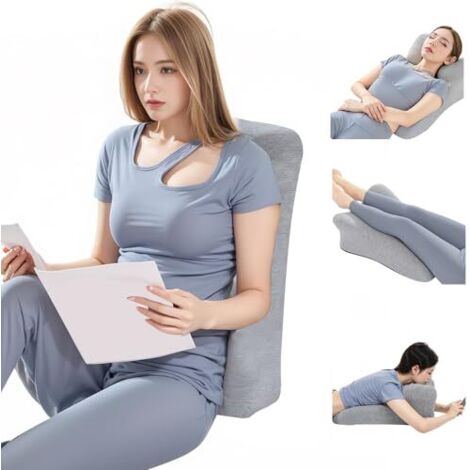 [NIEMALS VERWENDET] Multifunktionales Keilkissen, Stützkissen zum Sitzen im Bett, Lesen, Schlafen, Beinstütze
