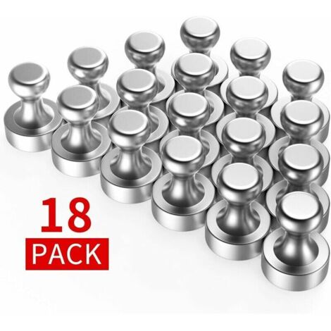 [NIEMALS VERWENDET] Neodym-Magnete, N52-Metallmagnete, extrem stark, 18 Stück, 12 x 16 mm, Edelstahl-Kegelmagnete, Kühlschrankmagnete für Magnettafeln, Whiteboards