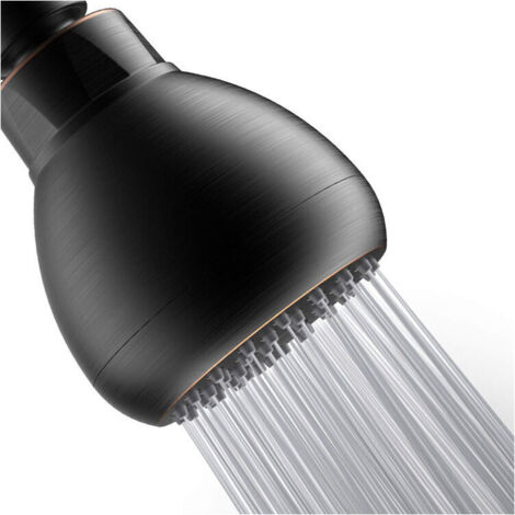 [NIEMALS VERWENDET] Shower Booster Duschkopf, Auslaufsicherer Feststehender Duschkopf mit Verstellbarem Drehgelenk, Schwarz