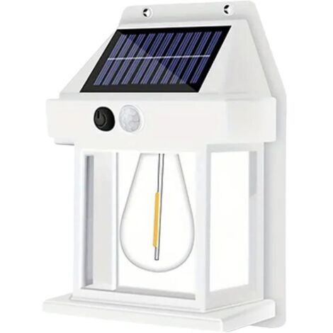 [NIEMALS VERWENDET] Solarleuchte Außen, Solarleuchten Außen 3 Modi Wasserdicht IP65 Bewegungsmelder für Garage, Garten, Terrasse, Gehweg (Weiß)