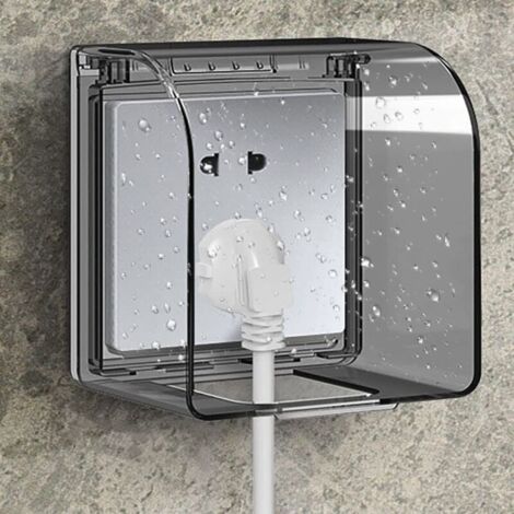 [NIEMALS VERWENDET] Steckdosenabdeckung Kindersicher 86 Modell Universelle wasserdichte Steckdosenbox 12,2 × 10,8 × 7,3 CM Wasserdichte Außensteckdosen für Schalter
