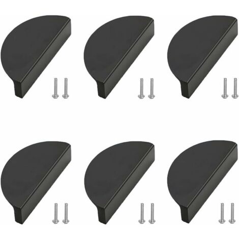 [NIEMALS VERWENDET] Stück Küchenschrank-Türgriffe, Küchenschwarzer Möbelgriff, Möbelgriff, Schrankgriffe, Lochmitte 64 mm, enthält 12 Schrauben, für Türen, Schubladen, Möbel, Schränke
