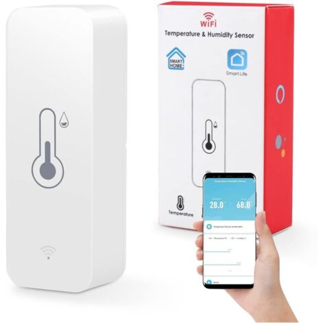 [NIEMALS VERWENDET] WiFi-Hygrometer für den Innen- und Außenbereich, Hygrometer-Thermometer mit Tuya Smart Life App-Steuerung, Temperaturüberwachung