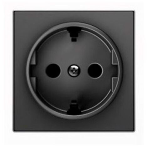 Niessen Sky Series cache-prise schuko  Noir Soft