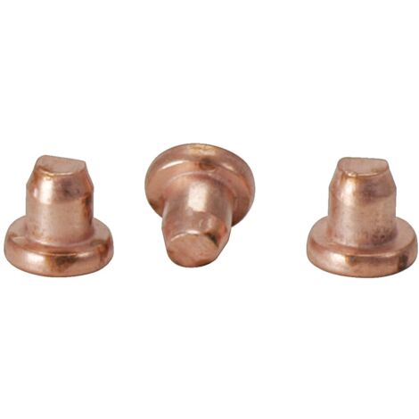 Nieten 3x3,2mm verkupfert, 100er Pack