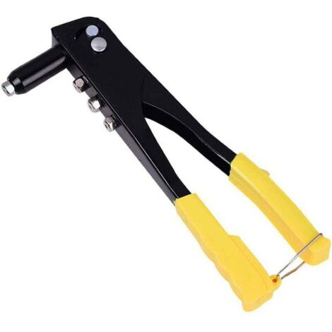 Nietpistole Nietgerät, Manuelles Nieten für Blindnietpistole, Hochleistungs-Blindnietpistole für Metall, Holz und Kunststoff, 4 Düsen (2,4 mm, 3,2 mm, 4,0 mm und 4,8 mm) im Lieferumfang enthalten