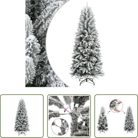 Nieve artificial -  Árbol de Navidad artificial con nieve PVC y PE 150 cm