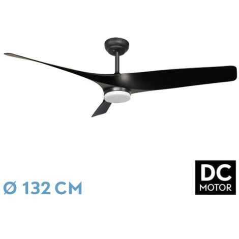 Niger DC-Ventilator, Schwarz, 22 W, 3 verstellbare Flügel