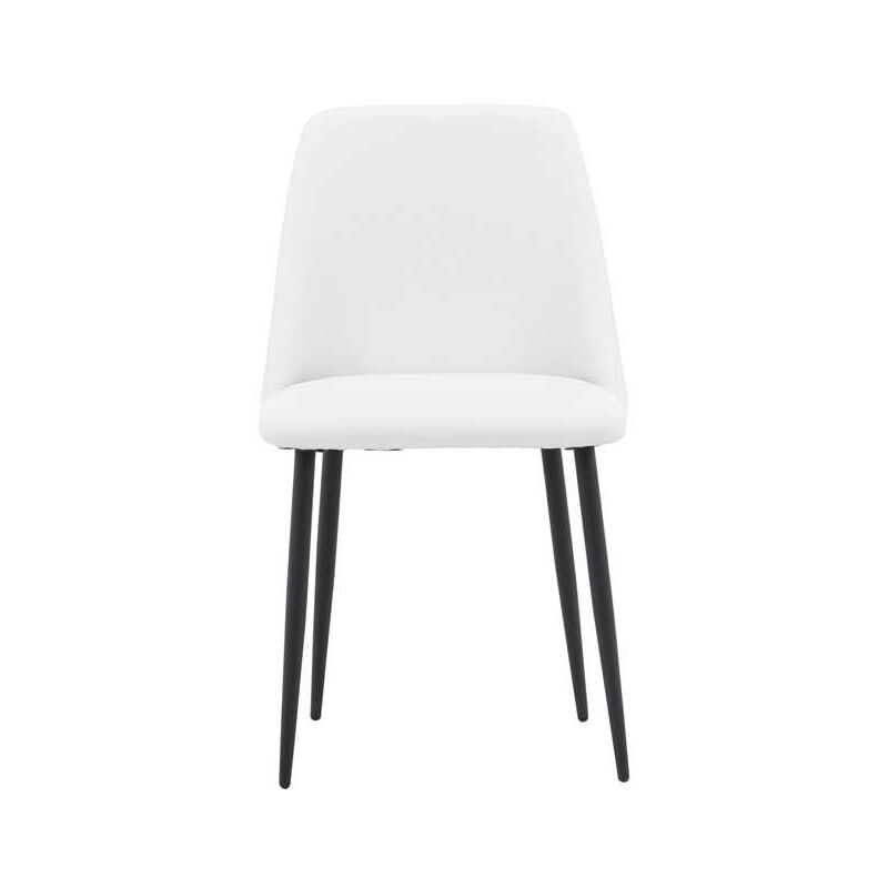 Ebuy24 - Night chaise de salle à manger Simili cuir pu blanc, noir