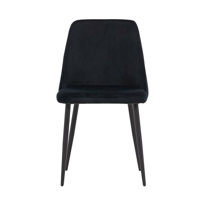 Ebuy24 - Night chaise de salle à manger velours noir