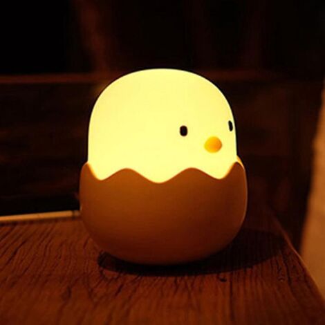 night Lights Pour Enfants,poussin Bb Lumire De Nuit Pour Chambre  Coucher, Sr Abs + Silicone, Contrle Tactile, Chargement Usb