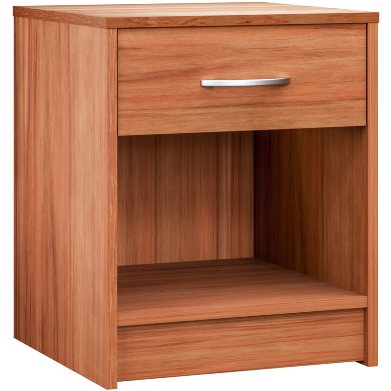 Casaria - Night Stand Table Bedroom Cabinet Bedside Storage Shelf Side End Shelf Furniture Cherry Wood
