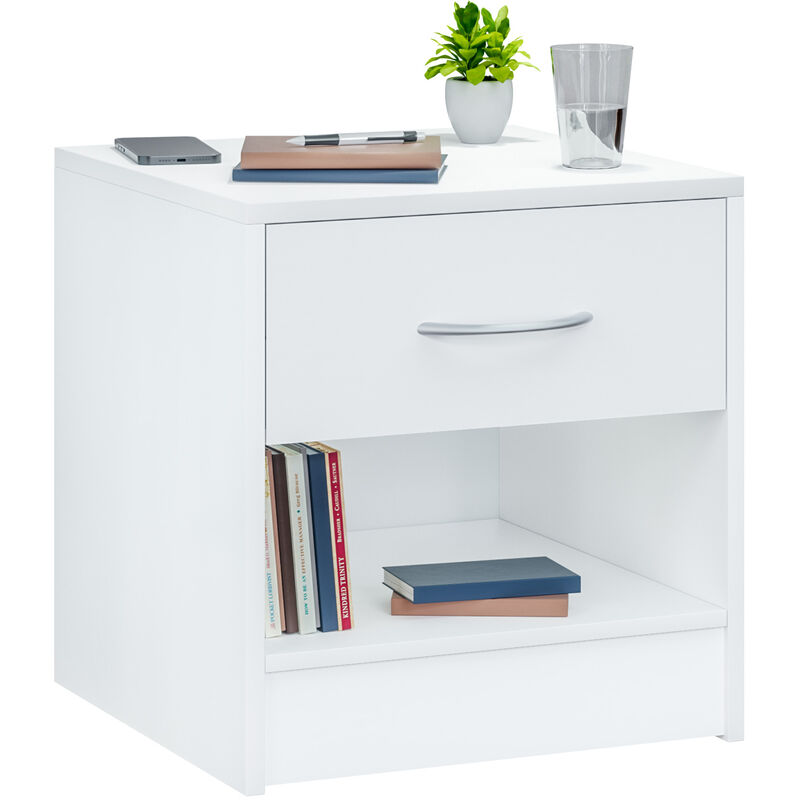 Night Stand Table Bedside Cabinet Bedroom Furniture Drawer Side Storage Home White