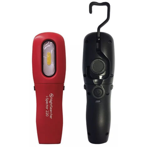 Nightsearcher Red 2.2W I-Spector 220 Rechargeable Cob Led Inspection Lamp 220Lm Red