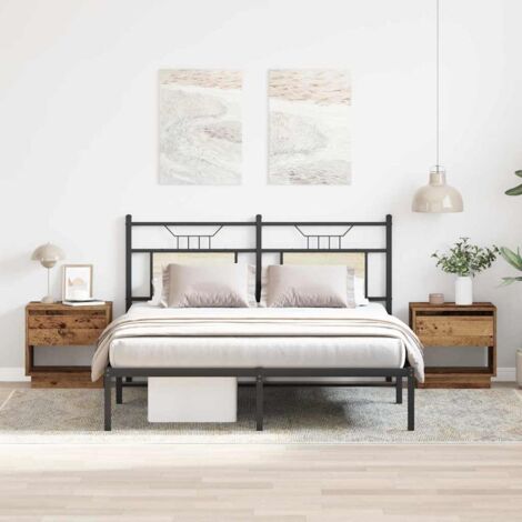 Nightstand 2 pcs Old wood 45 x 34 x 44 cm Engineered wood vidaXL