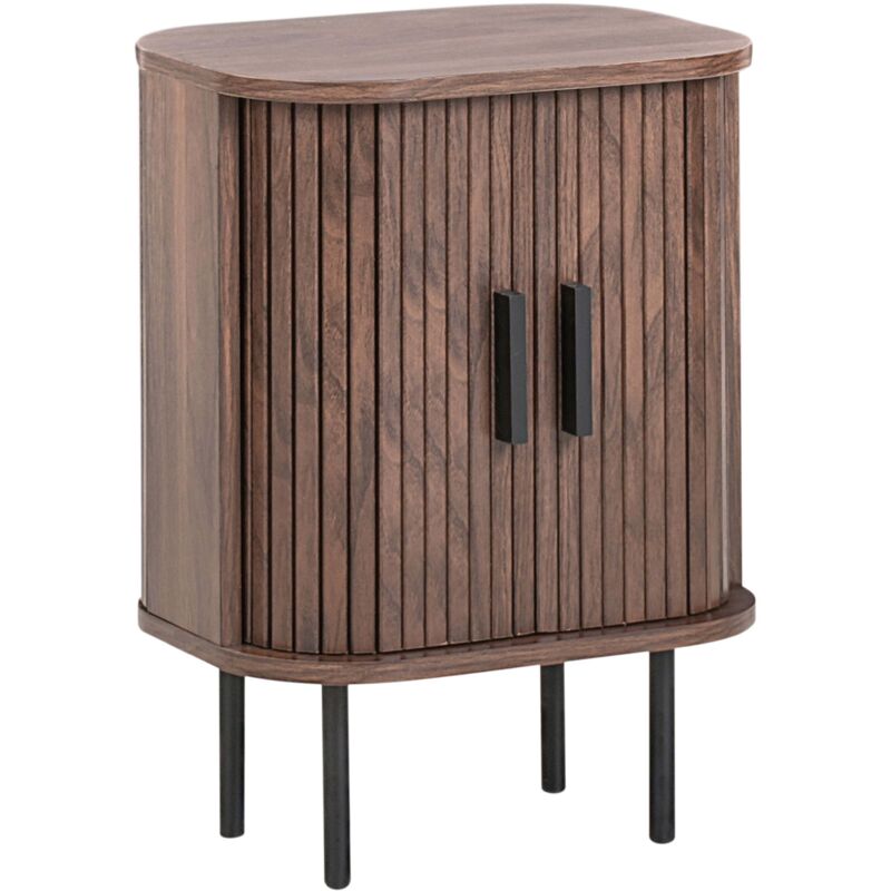 Beliani Bedside Table Bradley Dark Brown