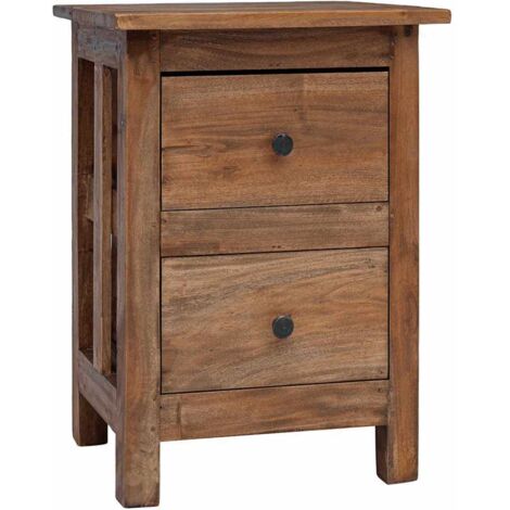Nightstand Solid Mahogany Wood 40x30x51 cm vidaXL