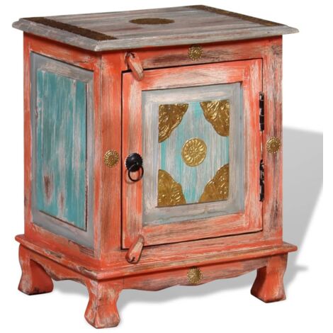 Nightstand Solid Mango Wood Orange vidaXL