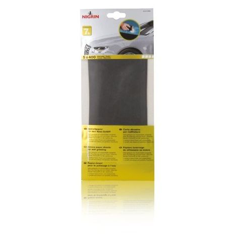 NIGRIN 20702 PAPIER ABRASIF POUR PONÇAGE HUMIDE