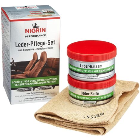 Nigrin Performance Lederpflege Set 4-teilig Autopflege