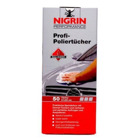 Nigrin Profi-Poliertücher-Box 50 Tücher Autopflege