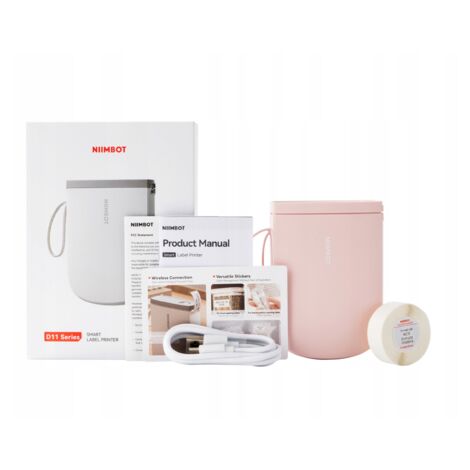 NIIMBOT D11H IMPRIMANTE THERMIQUE SANS FIL ÉTIQUETTES AUTOCOLLANTS 300 DPI ROSE