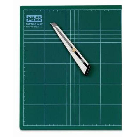 NIJI Piano Lavoro Antitaglio 45x30 cm Verde Autorichiudente per Tagli di Precisione