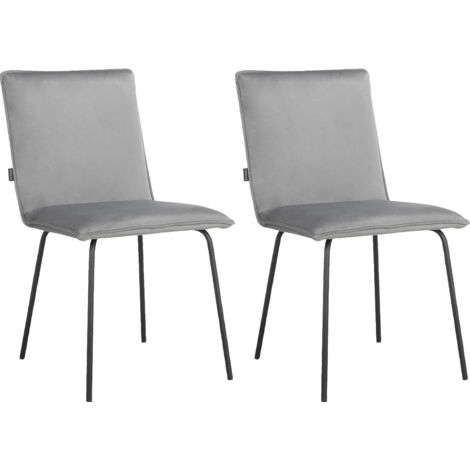 Nika-Chaise de salle à manger Lot de 2 gris
