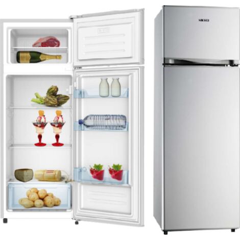 Nikkei KNDP240S Frigorifero Doppia Porta 204 L 143 cm Classe F 41 dB Statico colore Silver