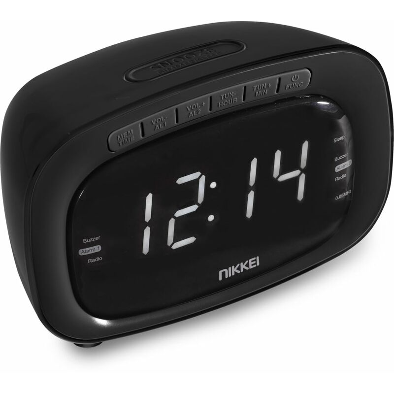 

Radio Reloj Despertador Negro - Nikkei