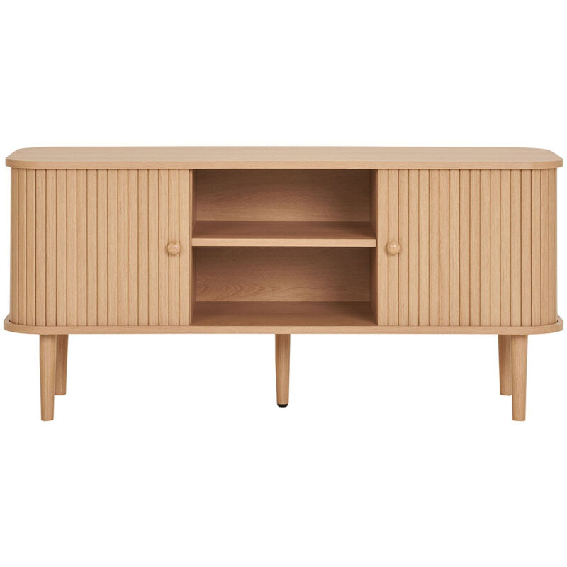 Nikko meubles de télévision 2 portes pin naturel.