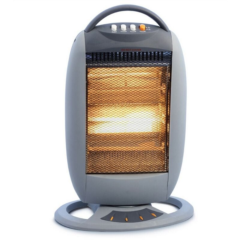 Chauffage infrarouge Oscillant 1200W Classic Electrique Anti basculement Niklas