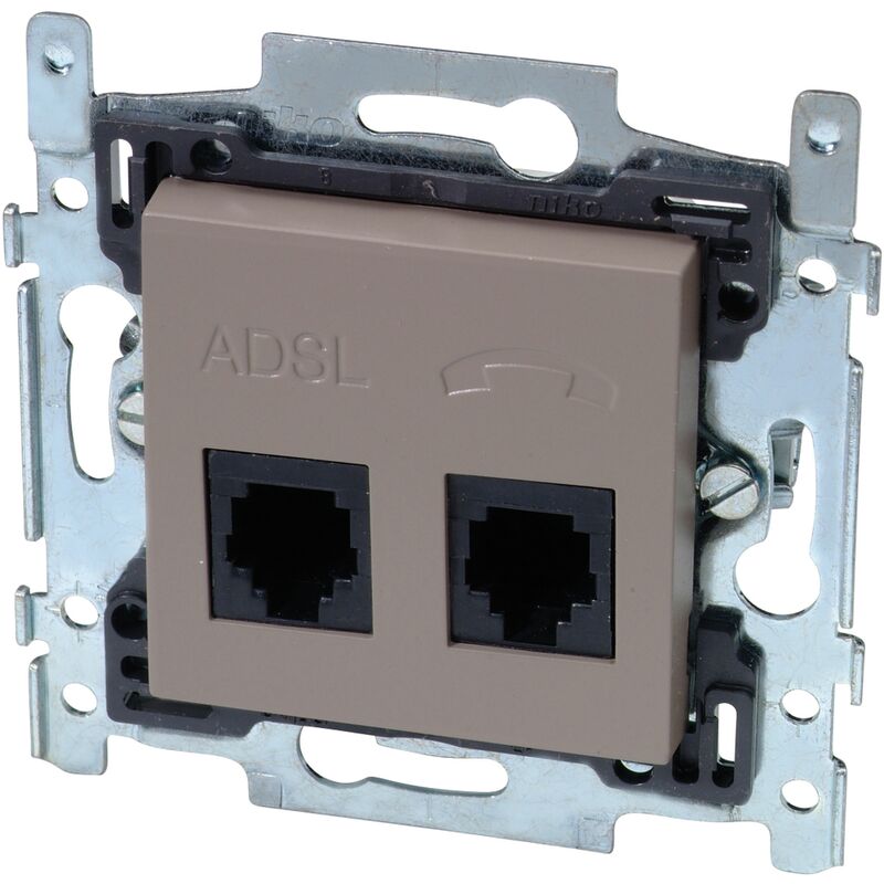 

toma de teléfono con ADSL original Greige - Niko