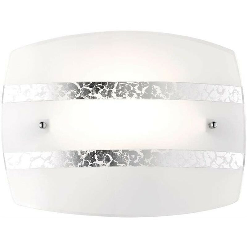 Image of Trio Lighting - applique nikosia vetro bianco foglia argento