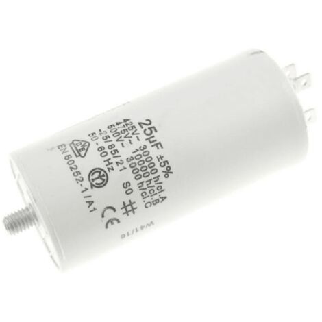 Nilfisk – Condensateur 25µF pour nettoyeur haute pression – Compatible E140.3 X-TRA – 2 ou 4 cosses selon arrivage – Accessoire technique