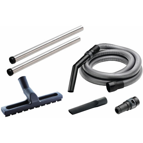 Nilfisk – Kit d'atelier aspirateur 107413545 – 5 pièces – Tube rallonge acier 2 x 505 mm – Tuyau 3,5 m – Suceur sol ø 36 mm