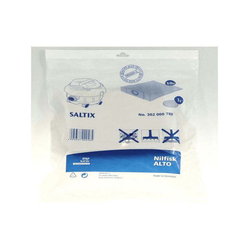 Sachet de sacs 10 sacs papier saltix pour petit electromenager Nilfisk advance - 302000789