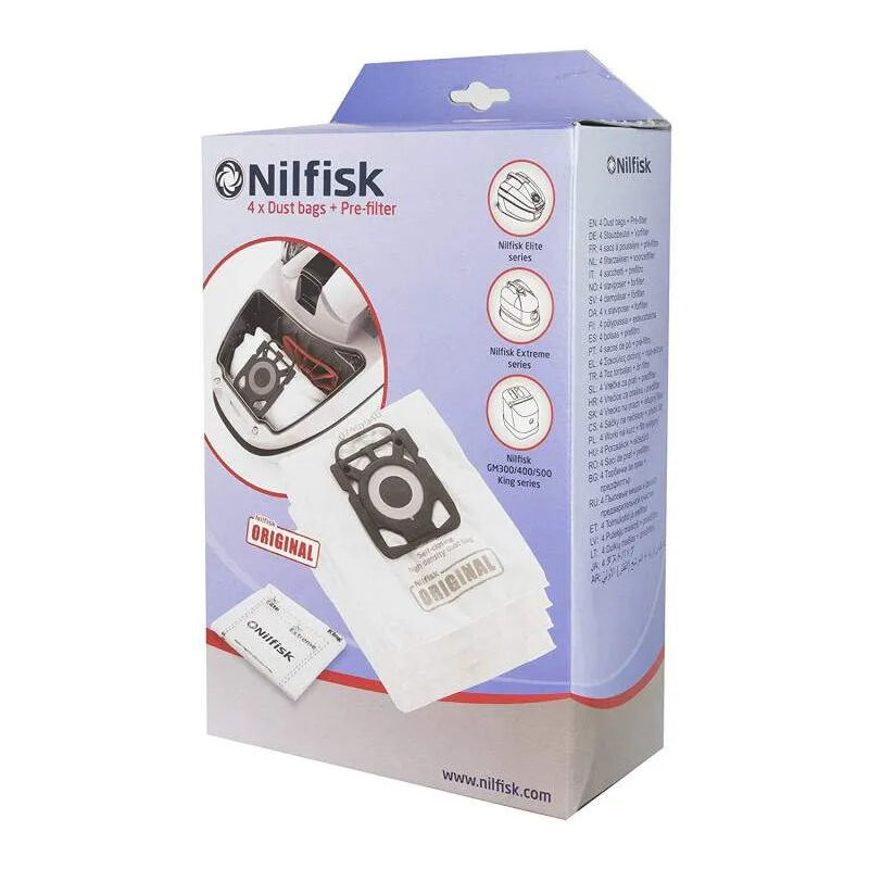 

Caja de 4 bolsas para aspiradora HYGIENE EXTREME KING - Nilfisk