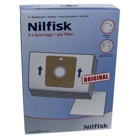 Nilfisk - synthetische stofzakken (5) - bravo serie - 30050002 - 5715492039159