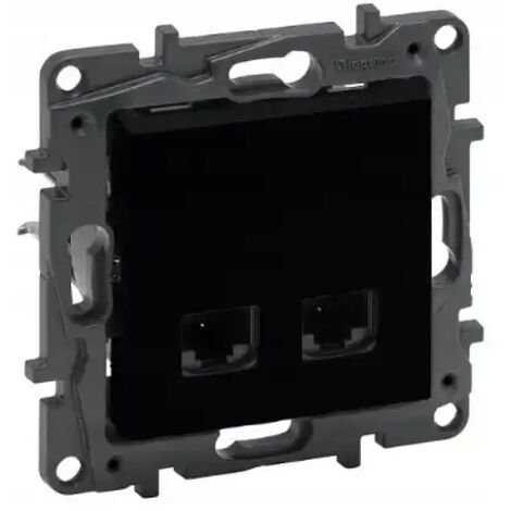 NILOE STEP BLACK MODULE COMPUTER SOCKET 2X UAE 8 CAT.5E UTP 863560