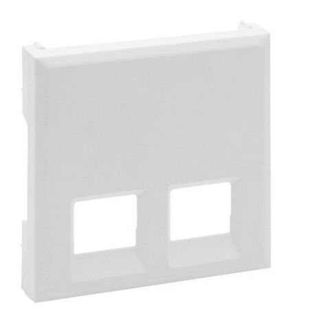 Niloé Step Doppelschlüssel für Telefon- und Computer-Basen RJ 45 matt weiß LEGRAND 864143