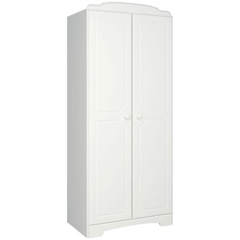 EBUY24 Nilon armoire de rangement 2 portes blanc.
