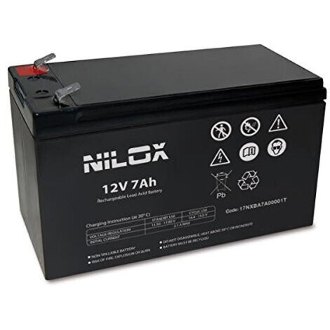 Nilox Batteria UPS 12V 7Ah Ermetica al Piombo per Computer 17NXBA7A00001T