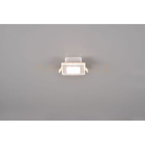 NIMBUS FARETTO DA INCASSO LED 5W 450lm, 3000K QUADRATO BORDO BIANCO ACCENSIONI SEPARATE 8,5CM X 8,5CM