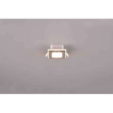 NIMBUS FARETTO DA INCASSO LED  5W 450lm, 3000K QUADRATO BORDO CROMATO ACCENSIONI SEPARATE 8,5CM X 8,5CM