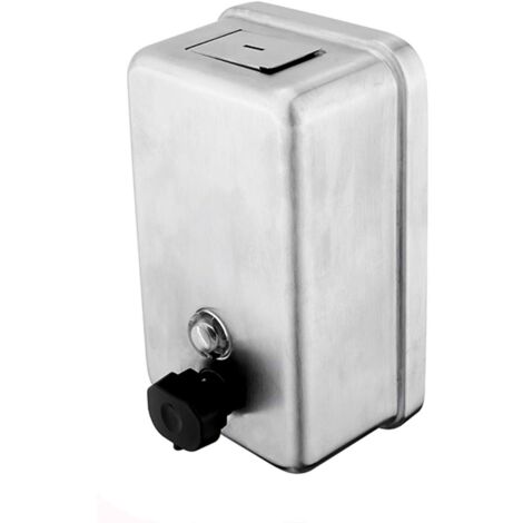 Nimco Articoli sanitari - Distributore di sapone liquido a parete, 1100 ml, acciaio inox spazzolato HPM 8131-10