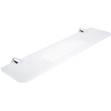 Nimco Bormo - Ablage mit gefrästen Löchern, Länge 50 cm, Plexiglas matt/chrom BR X350-26