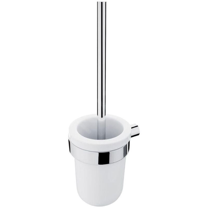 Bormo - Brosse de toilette avec support mural, chrome br 11094KU-26 - Nimco