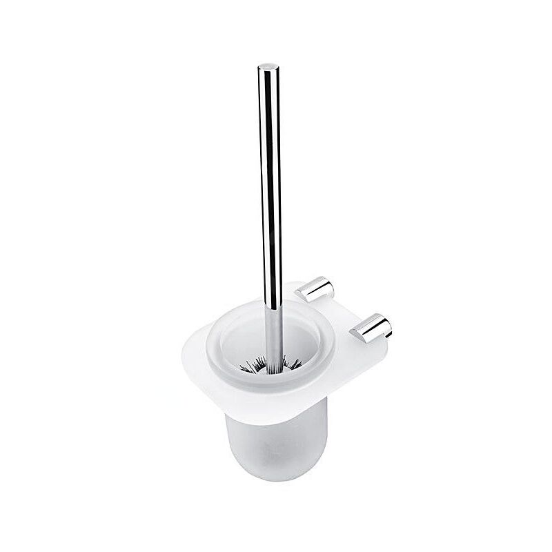 Bormo - Brosse de wc avec suport, verre dépoli/chrome br X3-94WN-26 - Nimco